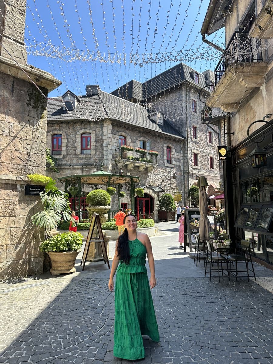 Valeria in the French Village at Ba Na Hills