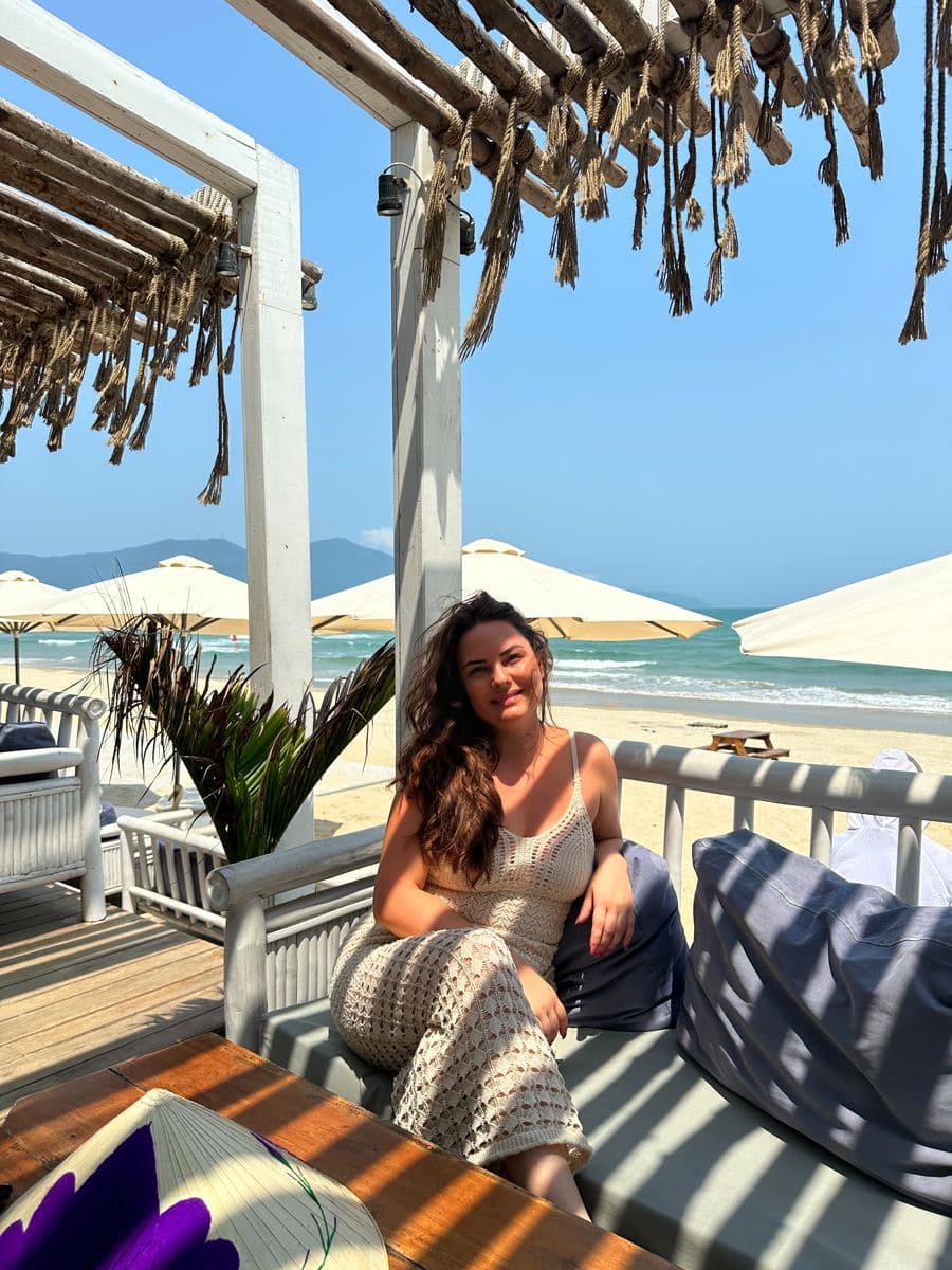 Valeria at a My Khe beach club